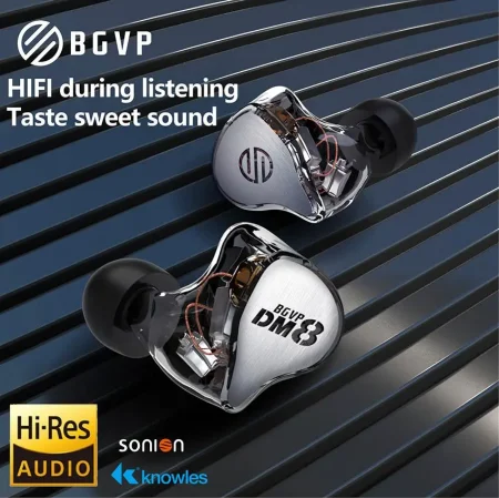 BGVP DM8 - 8BA Hybrid In-ear HIFI Monitor Music - Audiophile Musician MMCX